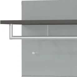 97x96x30 Wandgarderobe in Silbergrau Glas - Ilfred