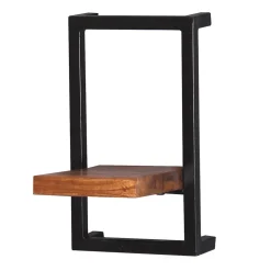 20x35x25 Wandregal aus Massivholz & Metall - Mendoza II