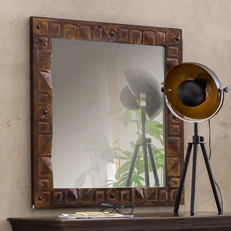 68x79x8 Wandspiegel im Kolonialstil - Solapura