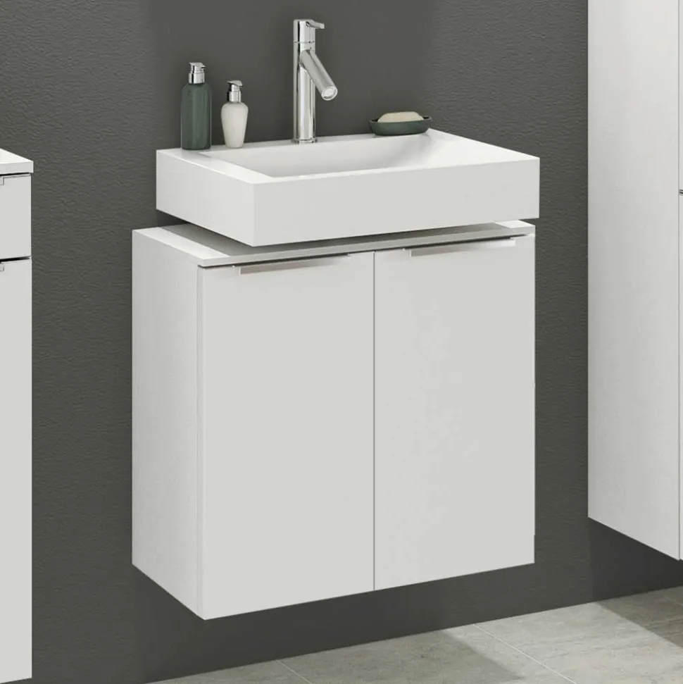 60x55x35 Waschbeckenschrank für Stand- & Wandmontage - Livendas