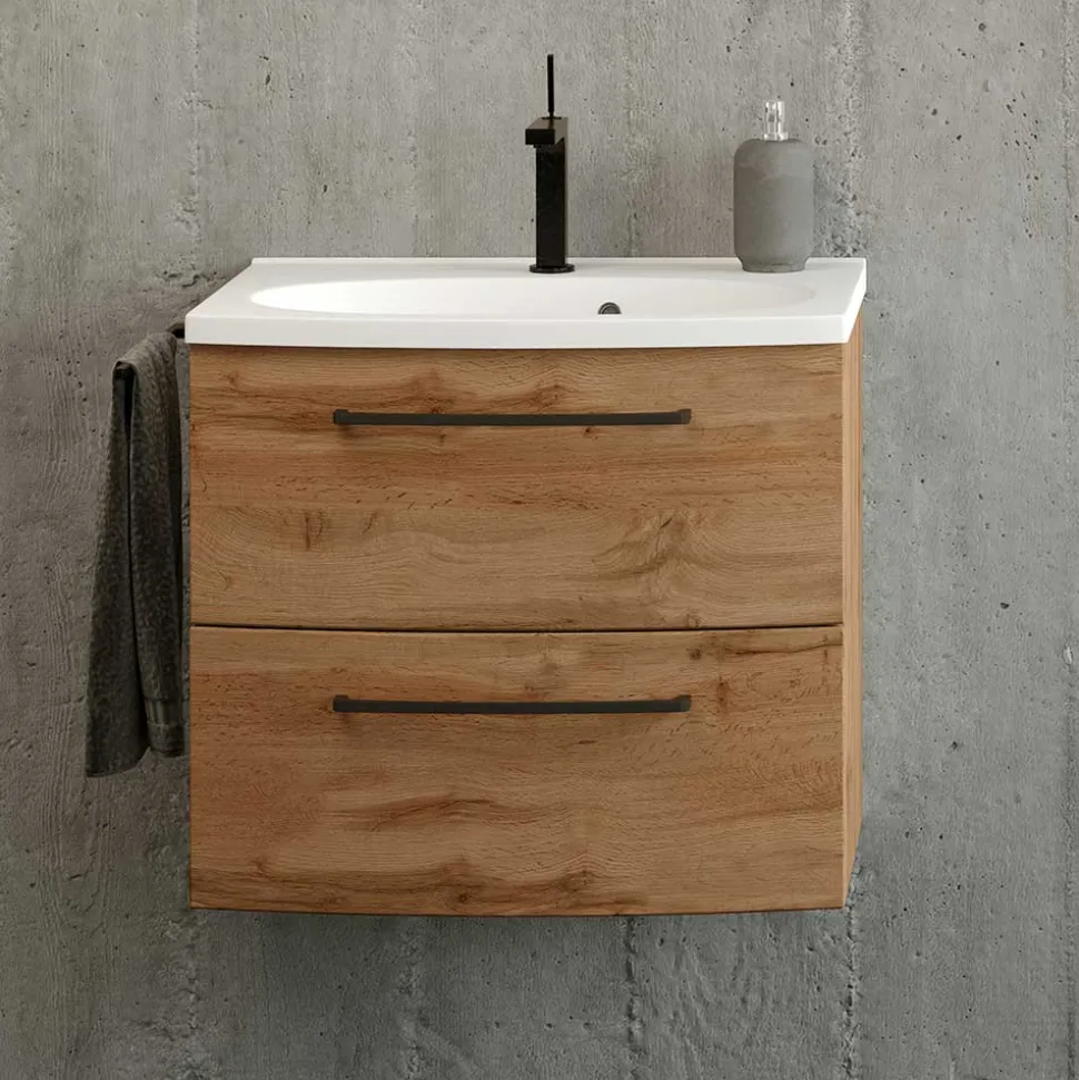 60x54x45 Waschtischkonsole in Wildeiche Optik - Arazony