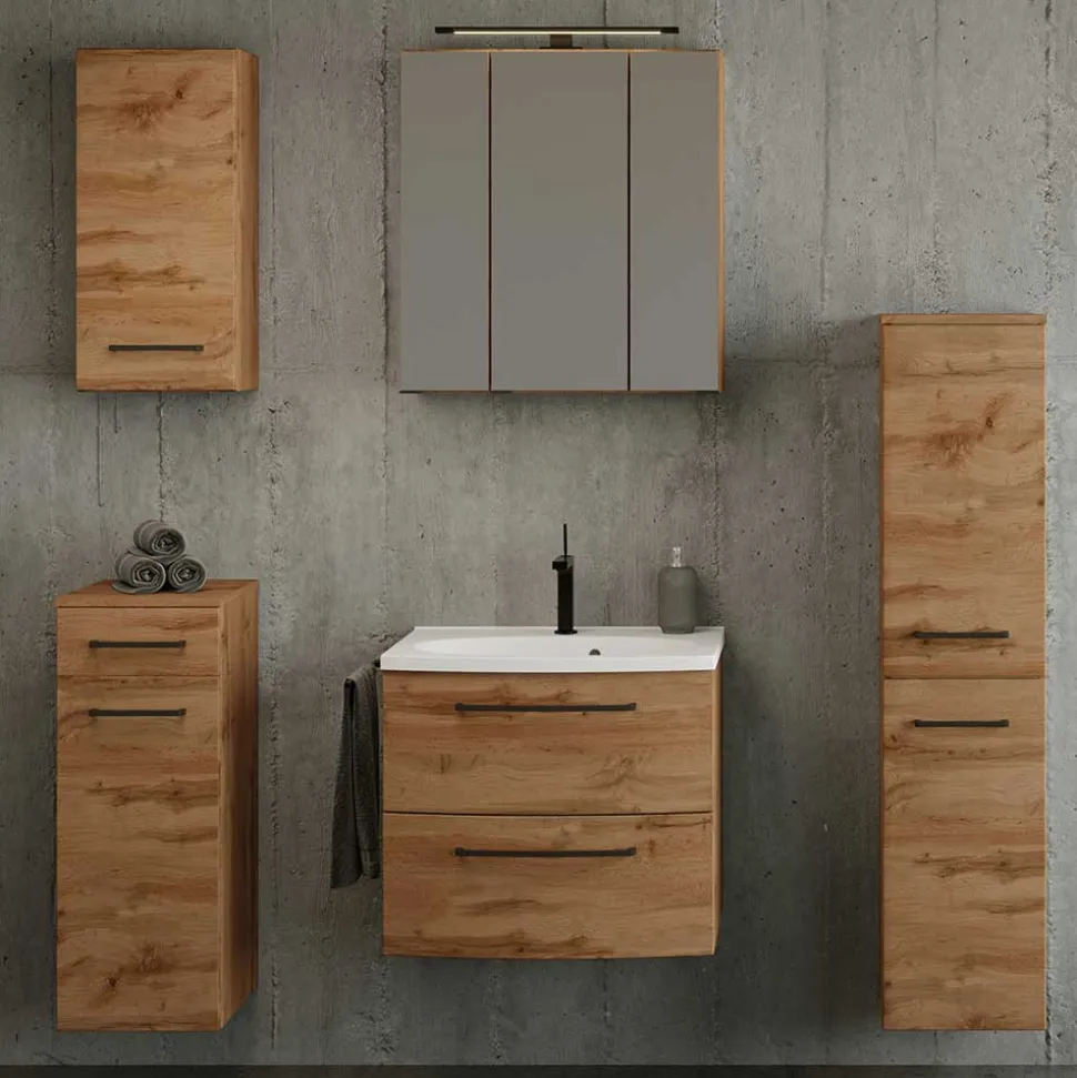 60x54x45 Waschtischkonsole in Wildeiche Optik - Arazony