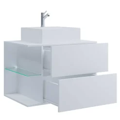 73x93x52 Weißer Waschplatz für Wandmontage - Ziovarica