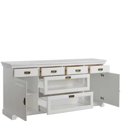 180x84x40 Weißes Sideboard - Landhaus modern - Akbelev