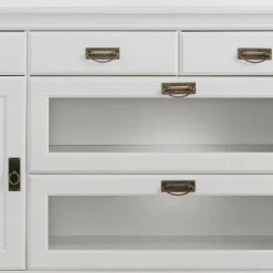 180x84x40 Weißes Sideboard - Landhaus modern - Akbelev