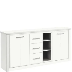 170x82x35 Weißes Sideboard auf Sockel - Enzetra