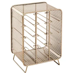 30x46x24 Weinregal aus Stahl in Gold - Loukan