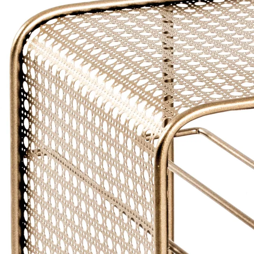 30x46x24 Weinregal aus Stahl in Gold - Loukan