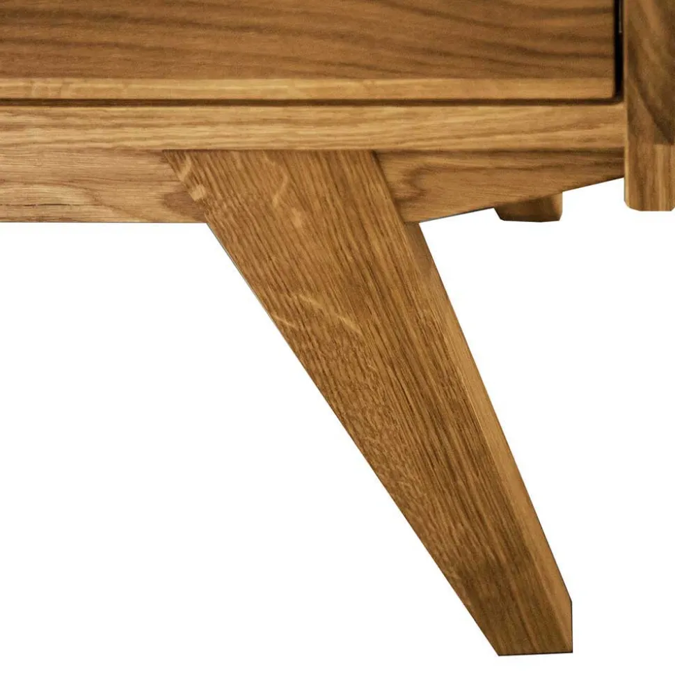 100x154x50 Wildeiche Schrank mit zwei Glastüren - Hardus