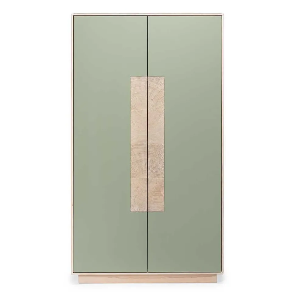 90x120x45 Wohnzimmer Highboard in Grau & Buche - Ajevos