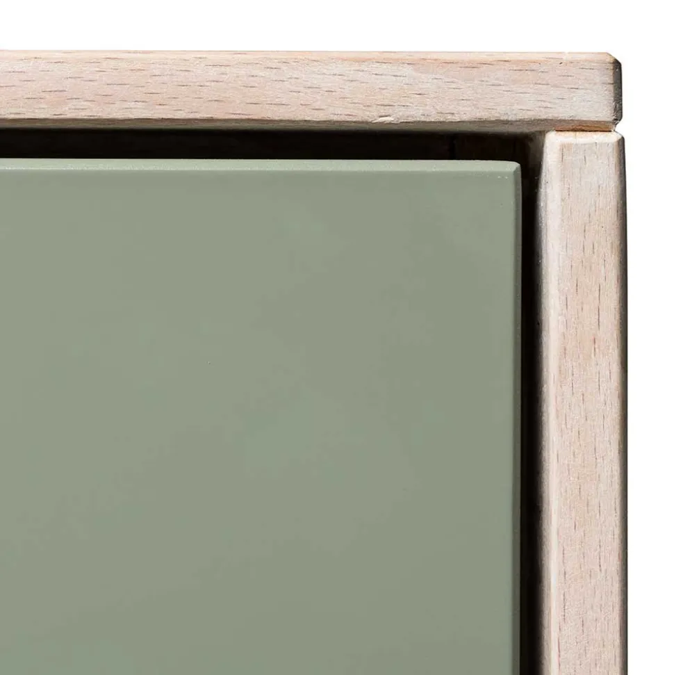 90x120x45 Wohnzimmer Highboard in Grau & Buche - Ajevos