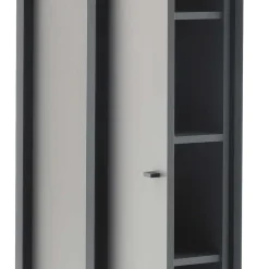 40x178x37 Wohnzimmer Schrank in Grau & Anthrazit - Ridona I