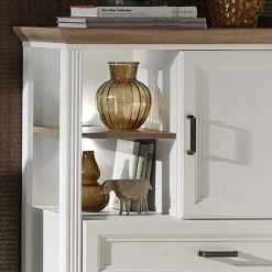 93x150x42 Wohnzimmer Schrank mit LED Licht - Sinolita