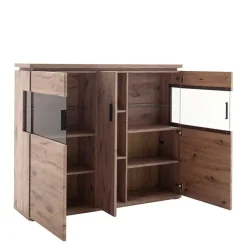 150x124x38 Wohnzimmerschrank mit Glas modern - Bekunion