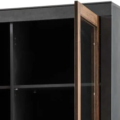 97x201x40 Wohnzimmerschrank mit Glastür - Timuras