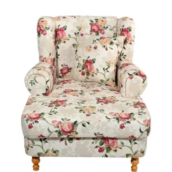XXL Landhaus Sessel mit Rosen Muster - Gelvino