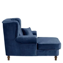 XXL Sessel in Dunkelblau Samtvelours - Louam