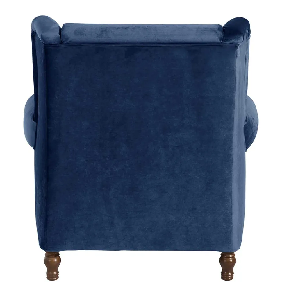 XXL Sessel in Dunkelblau Samtvelours - Louam