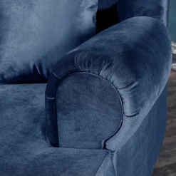 XXL Sessel in Dunkelblau Samtvelours - Louam