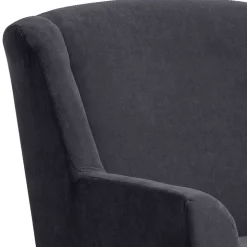 XXL Velours Sessel in Anthrazit - Renero