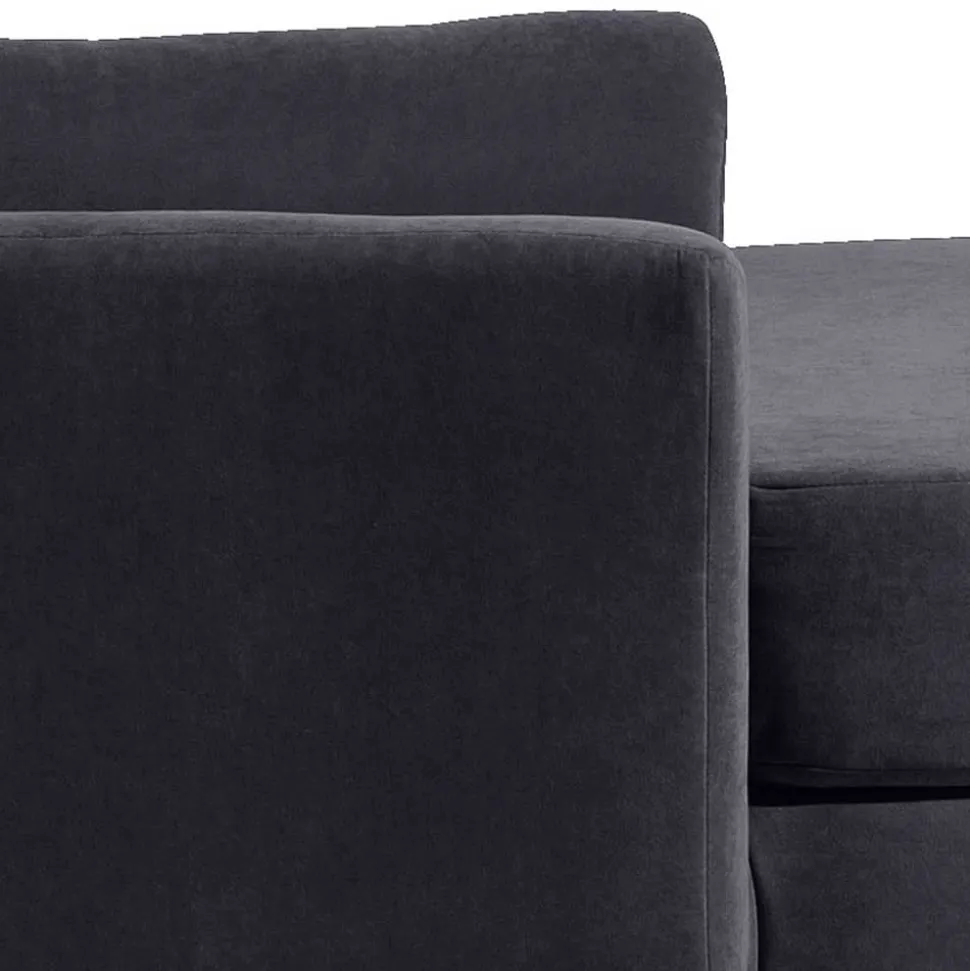 XXL Velours Sessel in Anthrazit - Renero