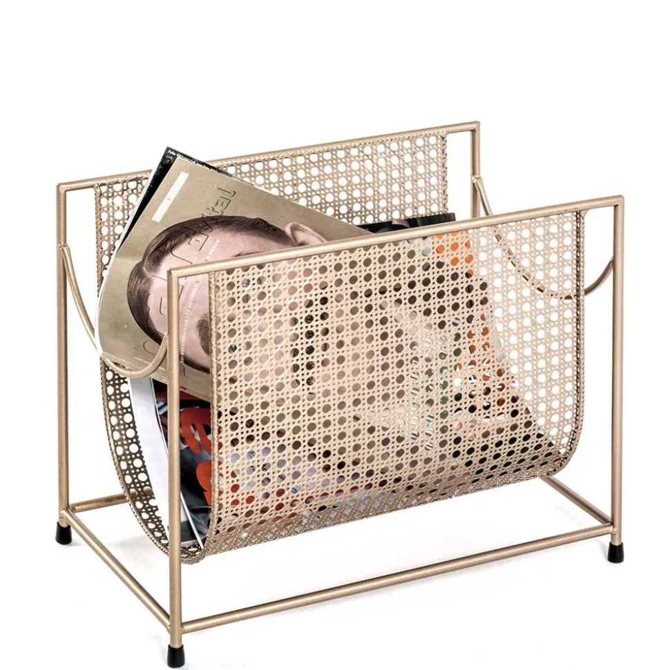 Zeitungsständer aus Stahl in Gold - Cinema