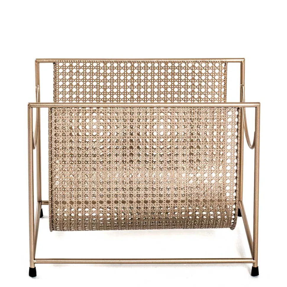 Zeitungsständer aus Stahl in Gold - Cinema