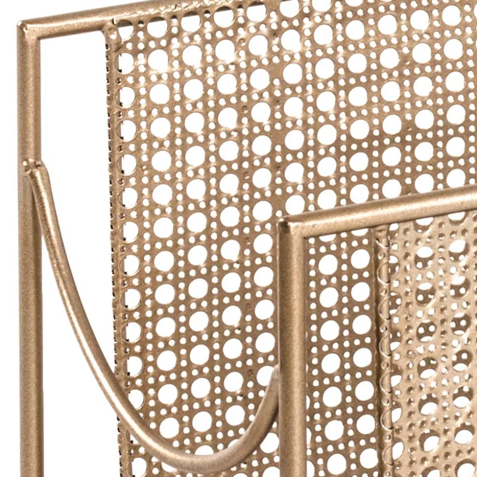 Zeitungsständer aus Stahl in Gold - Cinema