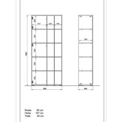 Zweifarbige Büromöbel Kombination - Situatica (fünfteilig)