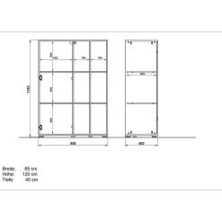 Zweifarbige Büromöbel Kombination - Situatica (fünfteilig)