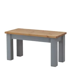 Zweifarbige Esszimmerbank in Laugenfarbig & Grau - Nivada