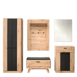 Zweifarbige Flurmöbel im Set - Larinca (fünfteilig)