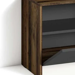 Zweifarbige Garderobenbank in Altholz Optik - Oktaria