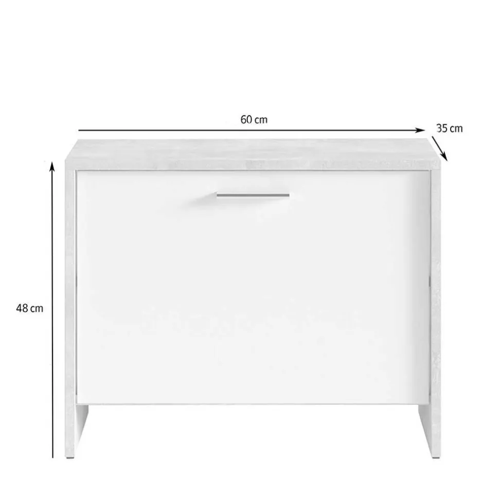 Zweifarbige Garderobenbank in Altholz Optik - Oktaria