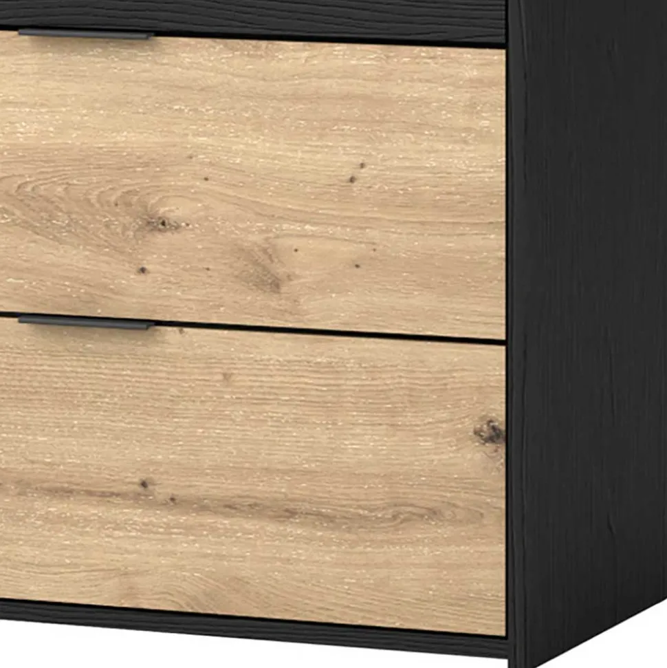 Zweifarbige Kommode in Holzoptik - Ortasta