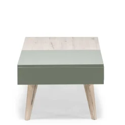 Zweifarbiger Wohnzimmertisch mit Stauraum - Ajevos