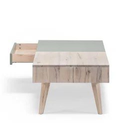 Zweifarbiger Wohnzimmertisch mit Stauraum - Ajevos