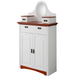 Zweifarbiges Landhaus Vertiko mit Spiegel - Beapta