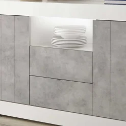 Zweifarbiges Sideboard mit offenem Fach - Niris