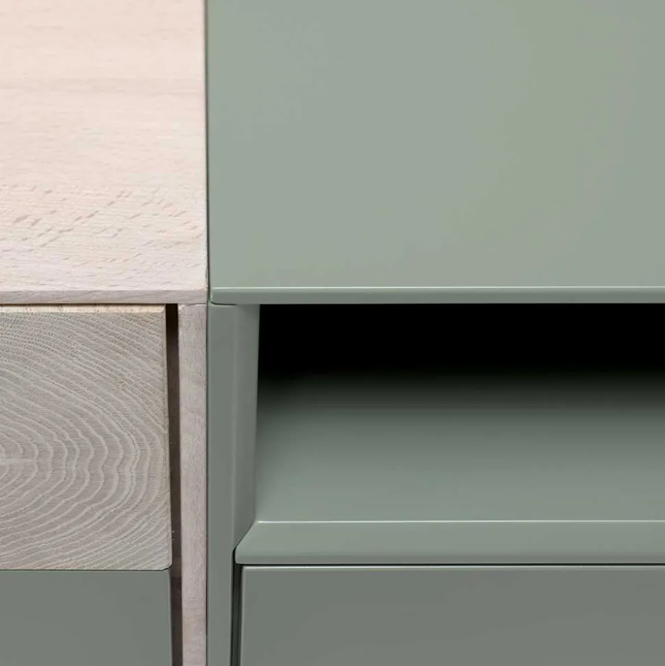 Zweifarbiges TV Board mit Gerätefach - Ajevos