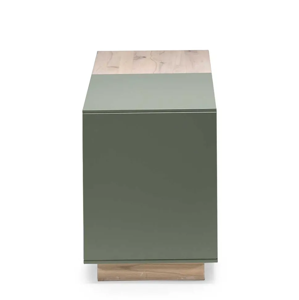 Zweifarbiges TV Board mit Gerätefach - Ajevos