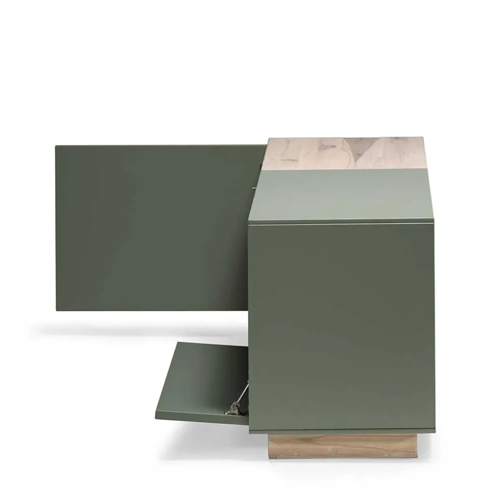 Zweifarbiges TV Board mit Gerätefach - Ajevos