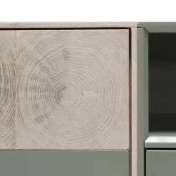 Zweifarbiges TV Board mit Gerätefach - Ajevos