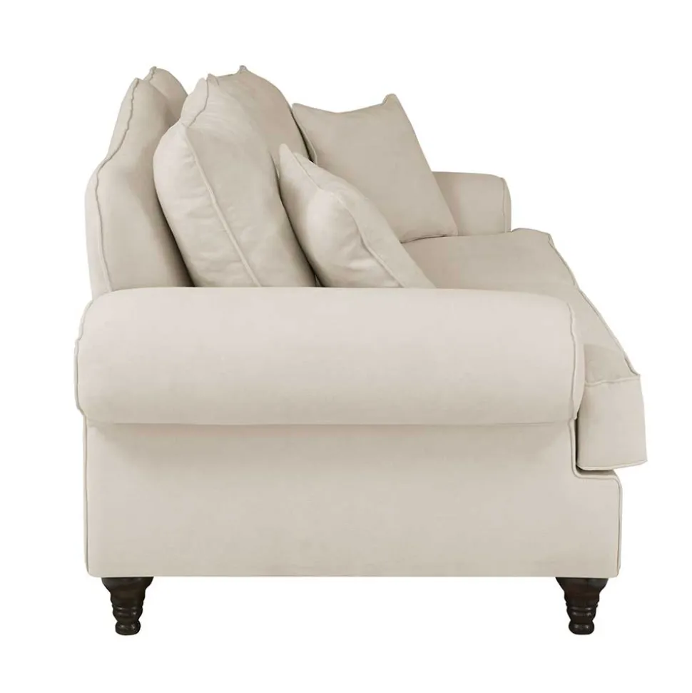 Zweisitzer Sofa in Beige & Dunkelbraun - Merandes