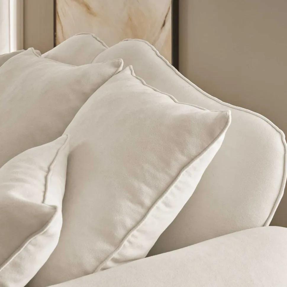 Zweisitzer Sofa in Beige & Dunkelbraun - Merandes