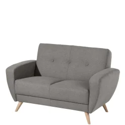 Zweisitzer Sofa in Grau Microfaser - Durencas