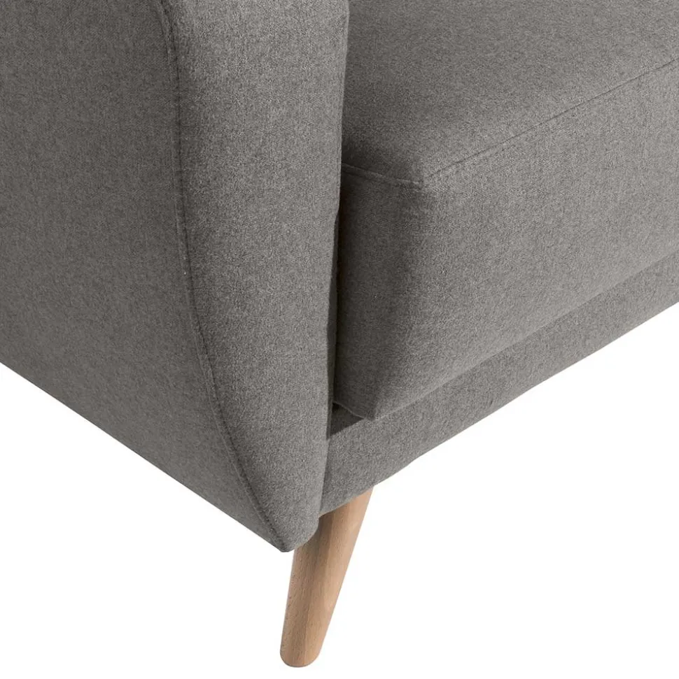 Zweisitzer Sofa in Grau Microfaser - Durencas