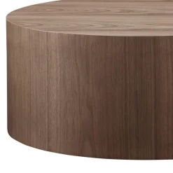 Zylinder Wohnzimmertisch in Walnuss Furnier - Mateon
