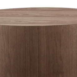 Zylinder Wohnzimmertisch in Walnuss Furnier - Mateon